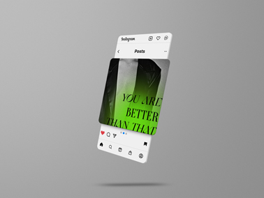 Instagram Board in der Luft