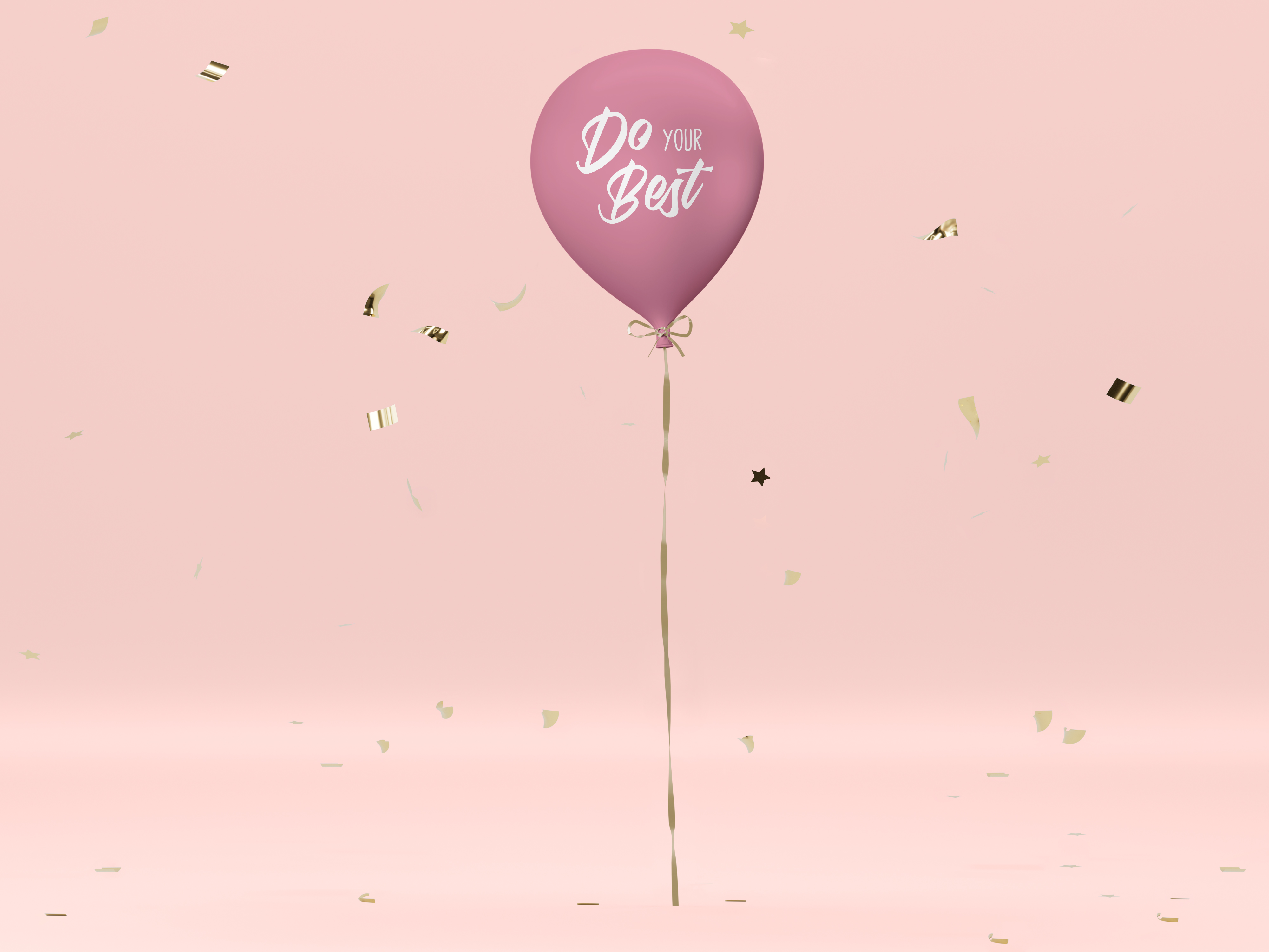 Balloon With Golden Confetti