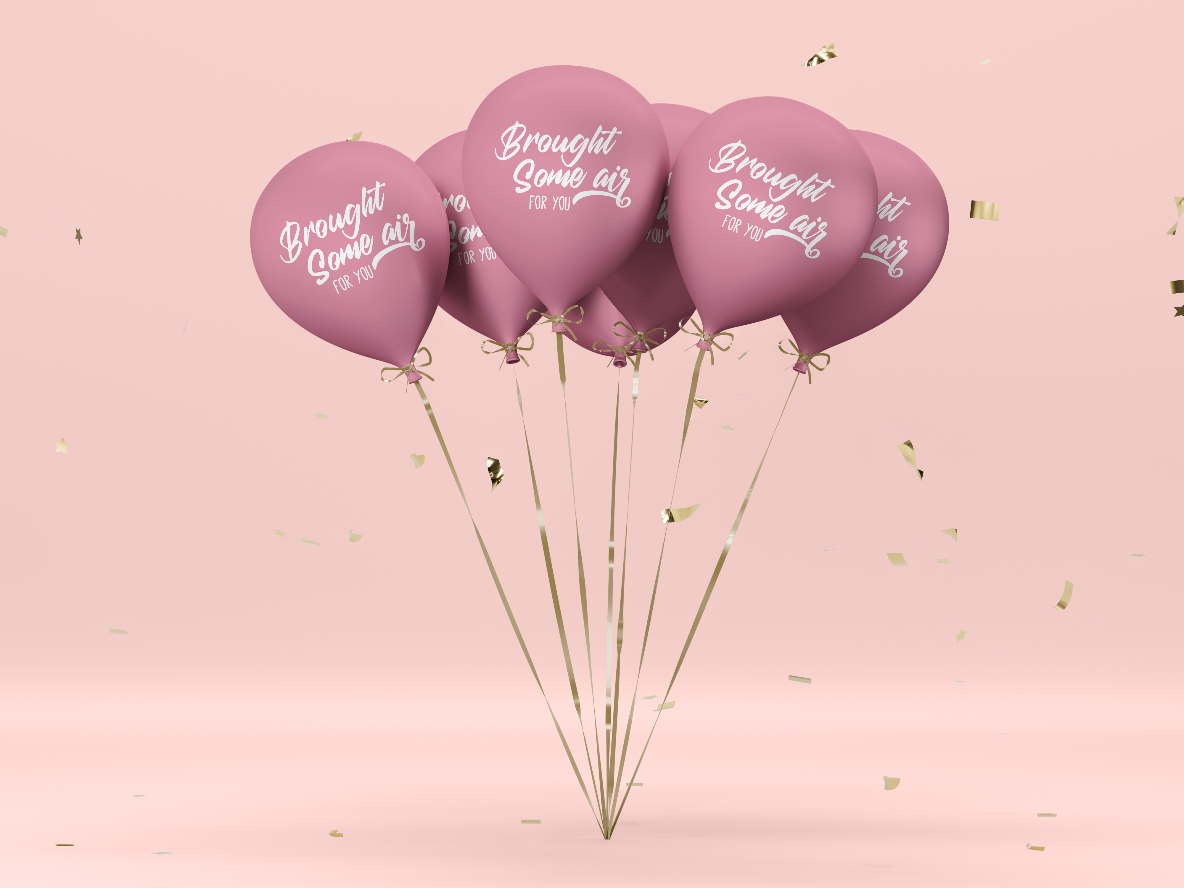 Bunch of Balloons With Confetti