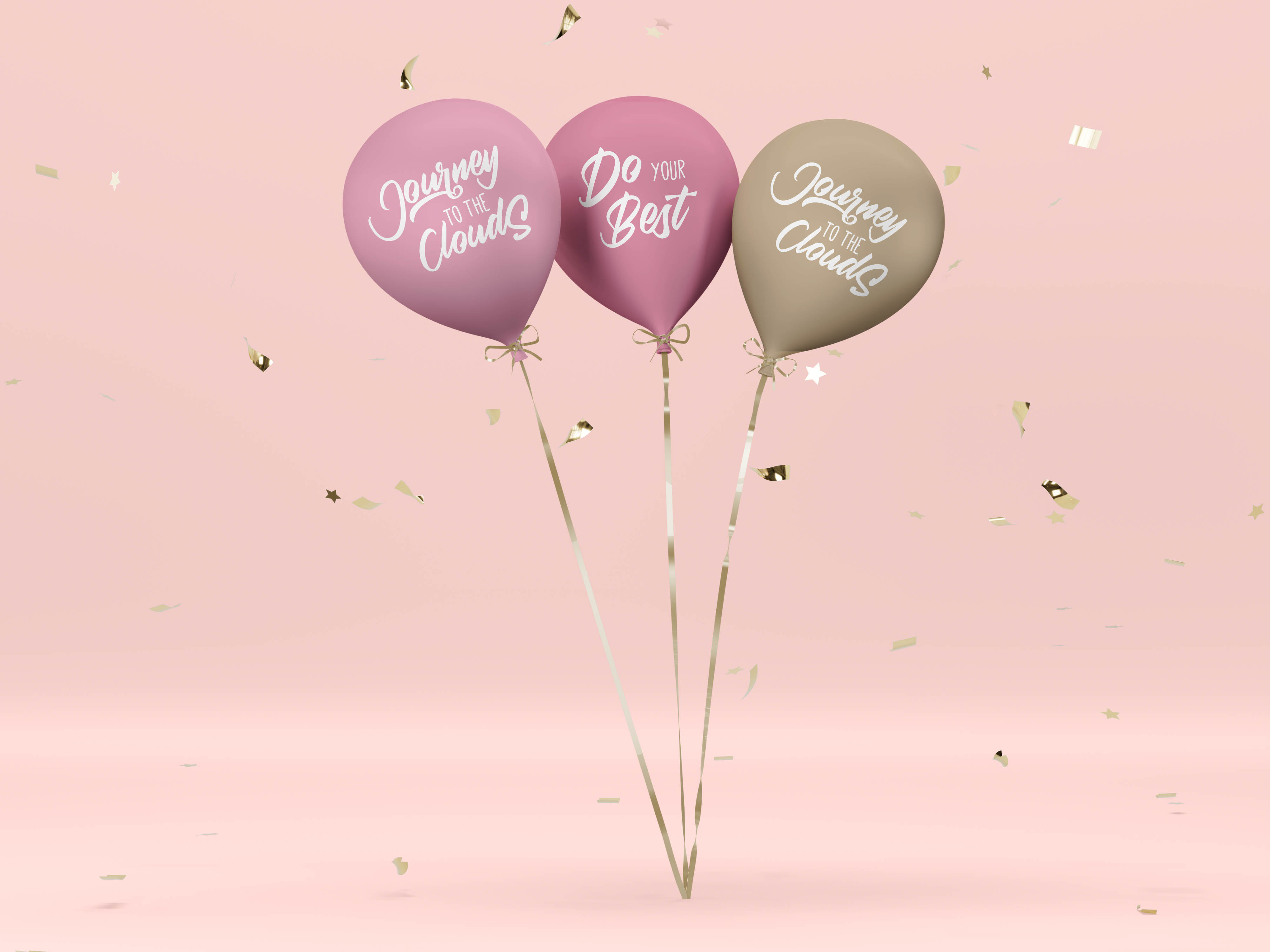 Party Balloons With Confetti