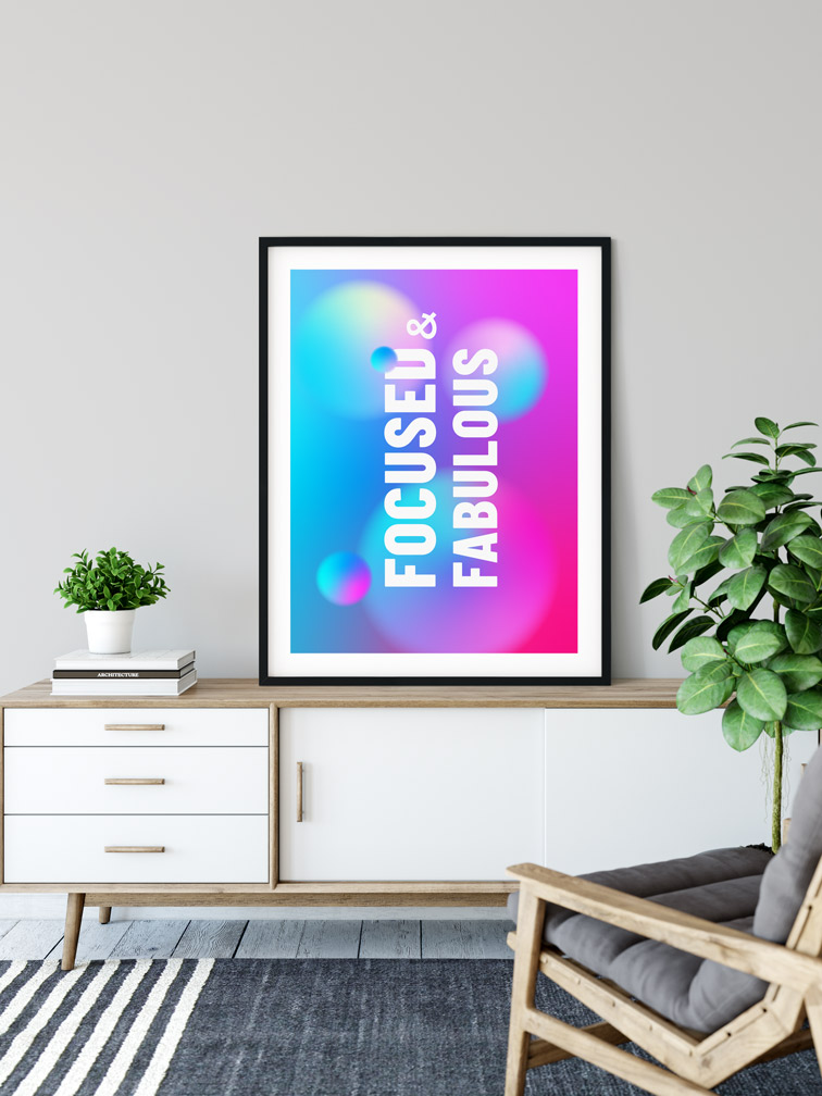 Vertical Frame on a Cabinet