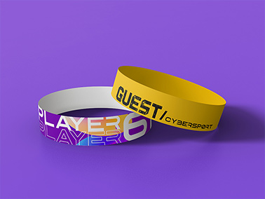 Two Paper Wristbands Leaning on Each Other