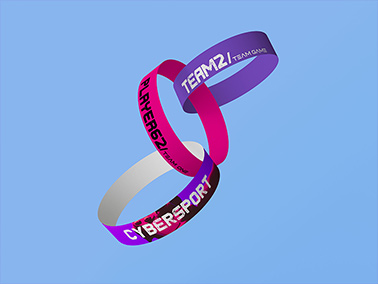 Three Paper Wristbands in the Air