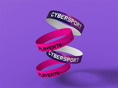 Stack of Paper Wristbands in the Air