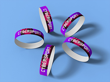 Five Paper Wristbands Forming a Circle