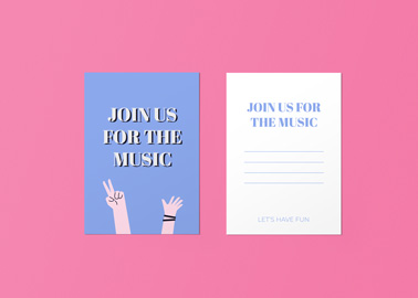 Two Invitations Front and Back Views