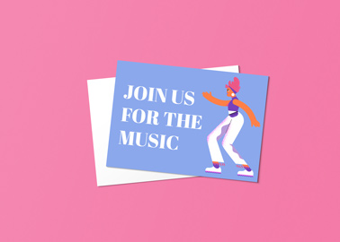 Party Invitation With and Envelope