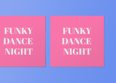 Two Event Invitations Front View