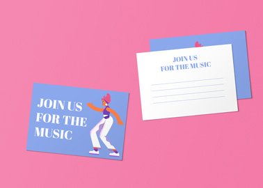 Event Invitations on a Pink Background