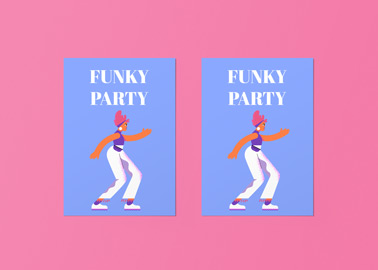 Two Event Invitation Cards Front View