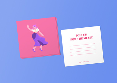 Stack of Invitations Front and Back View