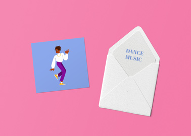 Invitation Card With an Open Envelope