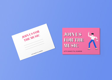 Invitation Cards Front and Back View