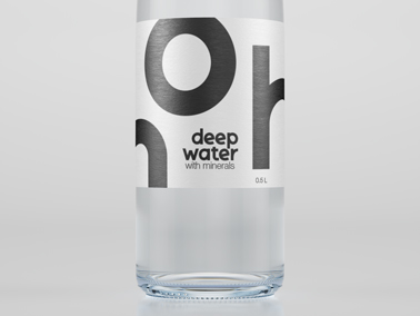 Glass Bottle Closeup Half View