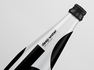 Glass Bottle Upper Part Closeup View