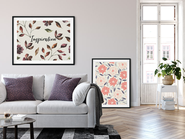 Two Frames in a Living Room