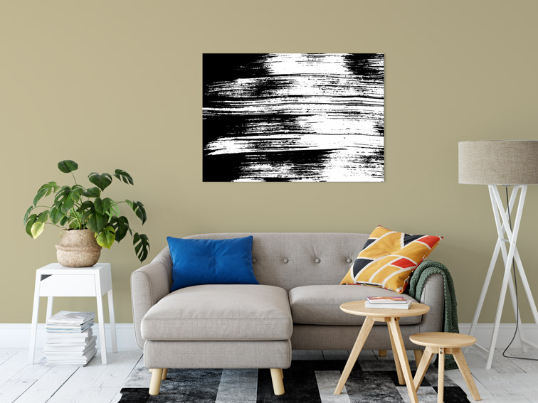 Horizontal Wall Frame in a Living Room