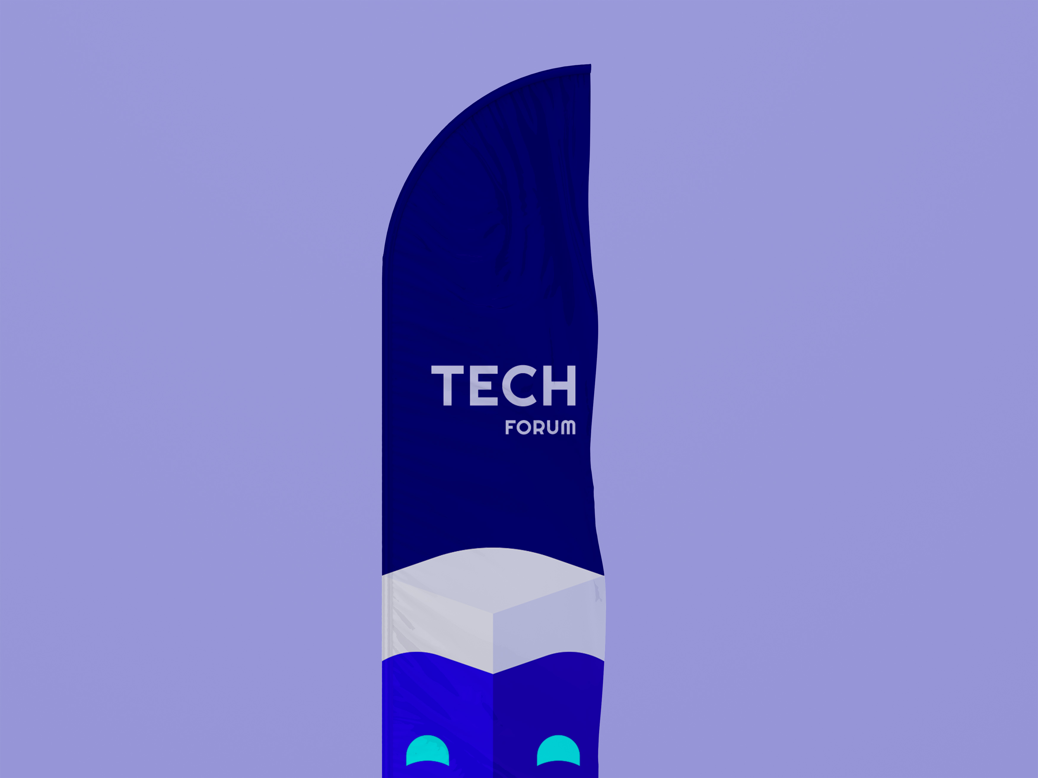 Standing Flag Front View