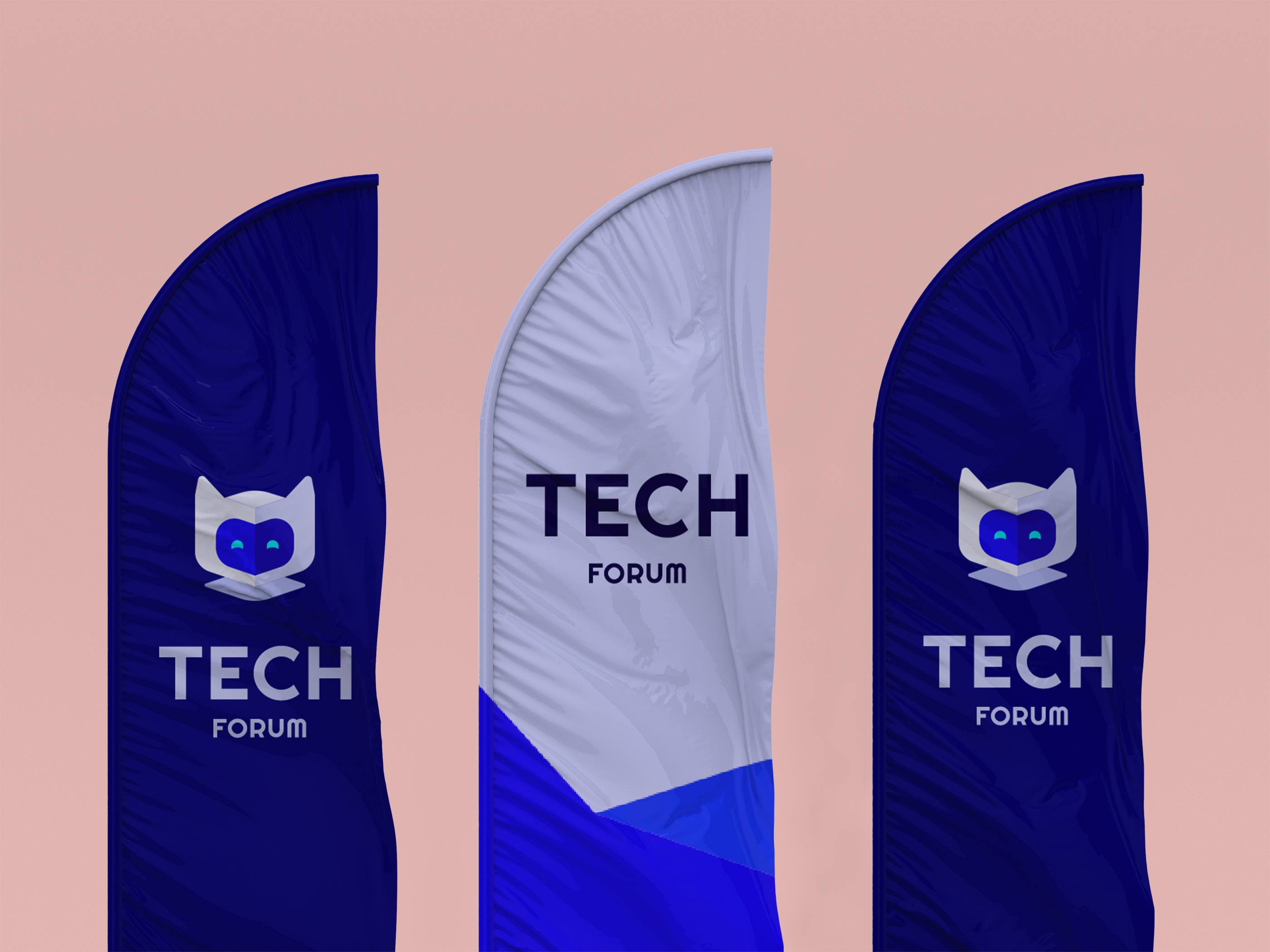 Three Flags Front View