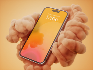 iPhone 14 Pro Max on a Cloud