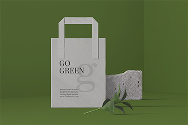 Embalagem de Papel Ecológico com Alça Achatada