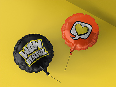 Dois Balões de Festa Vistos de Cima