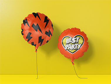 Balões de Festa na Frente de uma Parede