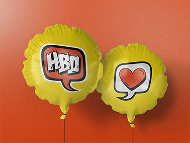 Balões de Aniversário Vistos de Frente