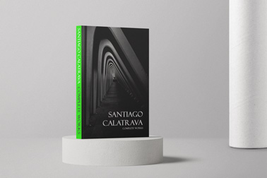 Book With a Bright Spine on a Stand