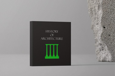 Square Hardcover Book with a Rock