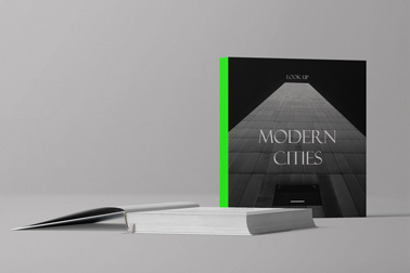 Two Books, One Lying on a Gray Surface