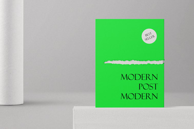 Book With a Ripped Effect on a Stand