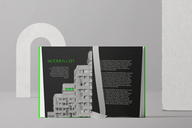 Open Book With a Ribbon in the Middle