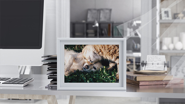 Office Desk Design With a Picture Frame