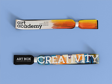 Fabric Wristbands High Angle View