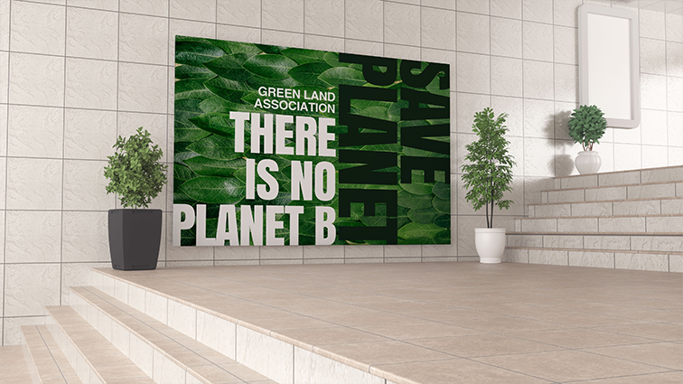 Billboard Promo on a Staircase