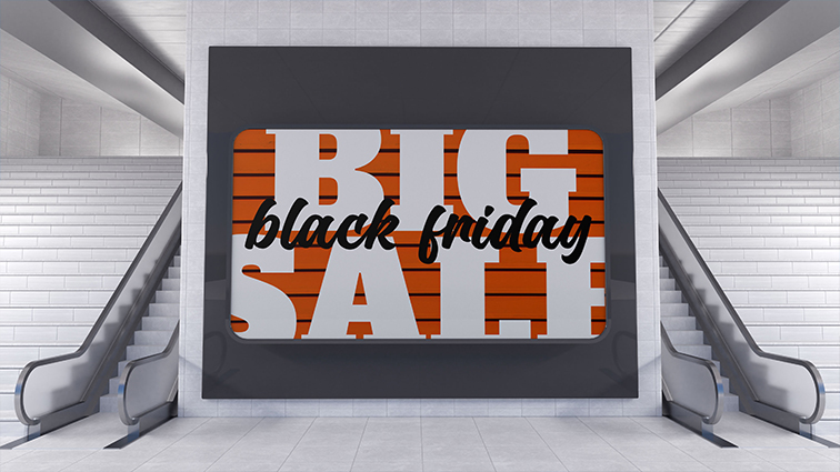 Billboard in a Metro Station