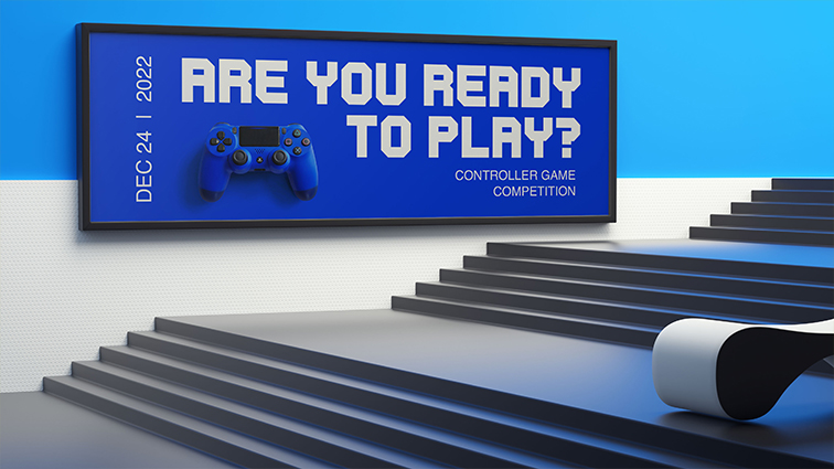 Billboard on a Staircase