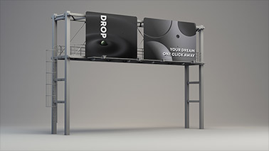 Billboard Advertising in Grey Tones