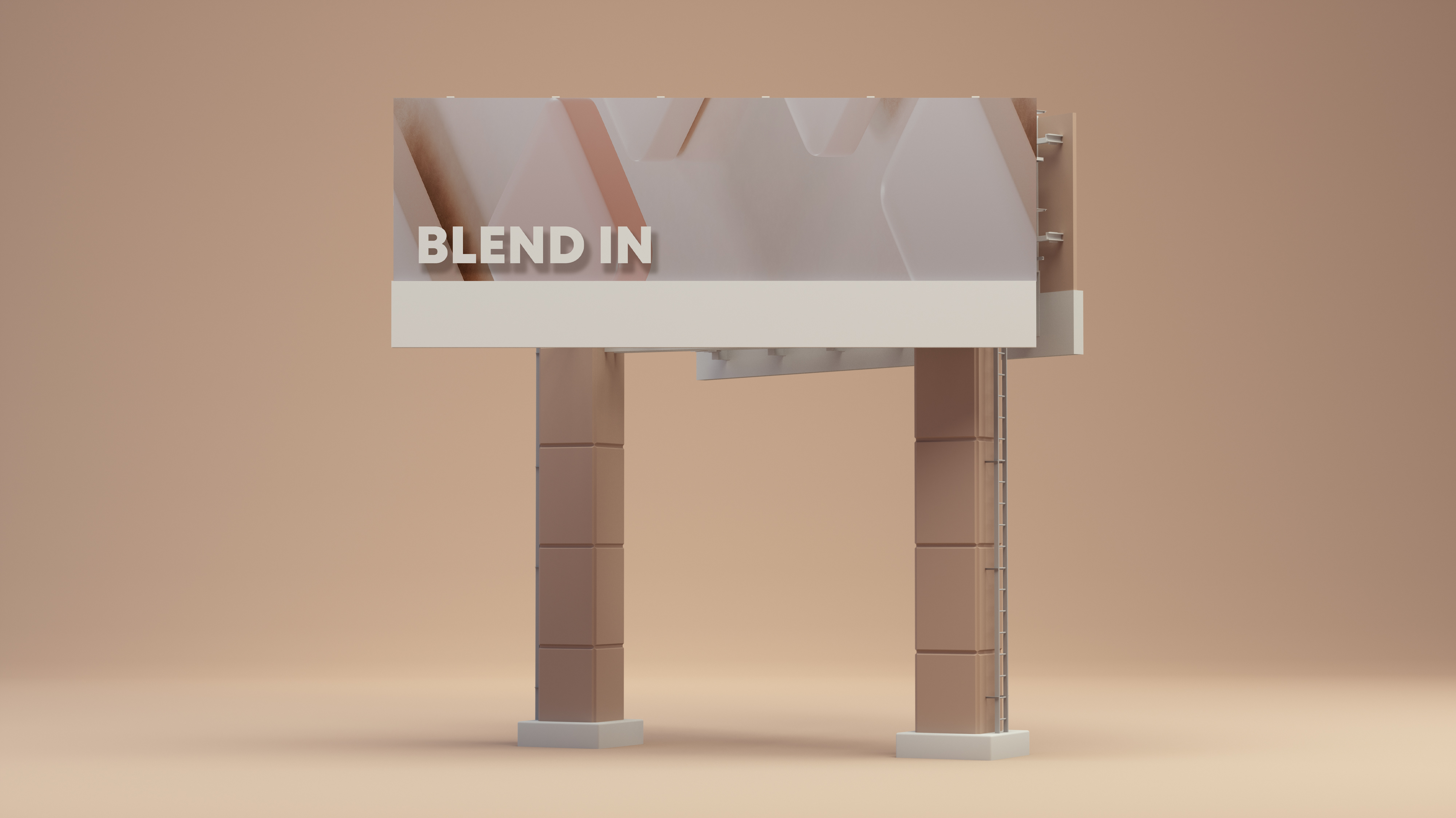 Billboard in a Beige Setting