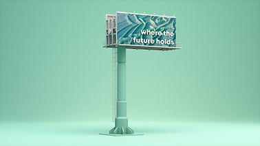 Billboard Advertising Left Angle View