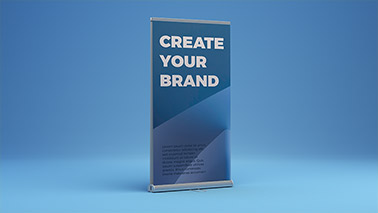 Banner Advertising in a Blue Setting