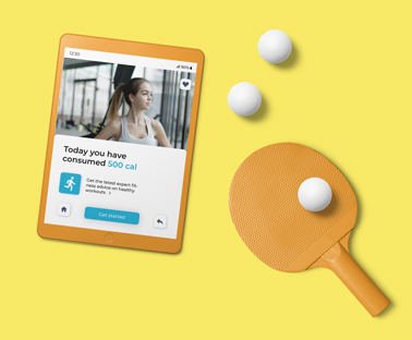 iPad Next to Table Tennis Equipment