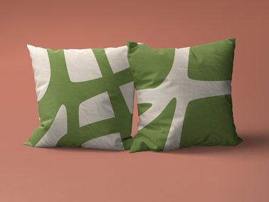 Two Pillows Next to Each Other