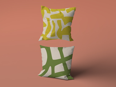 Two Pillows, One in the Air