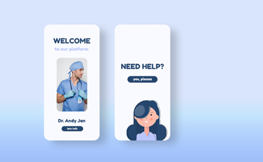 Two Phone Screens Front View