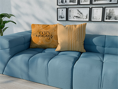 Decorative Pillows on a Sofa