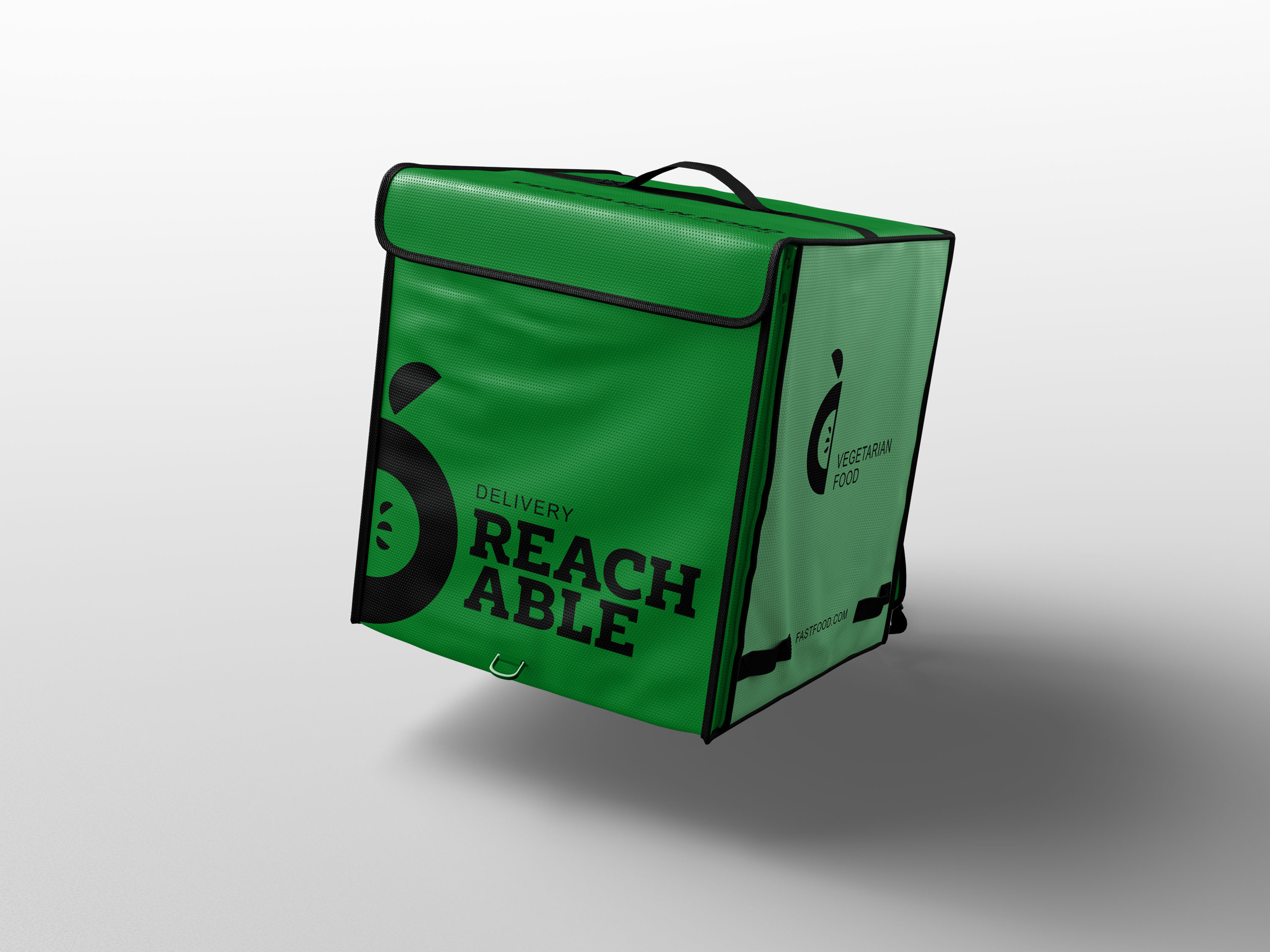 Liefertasche in der Luft