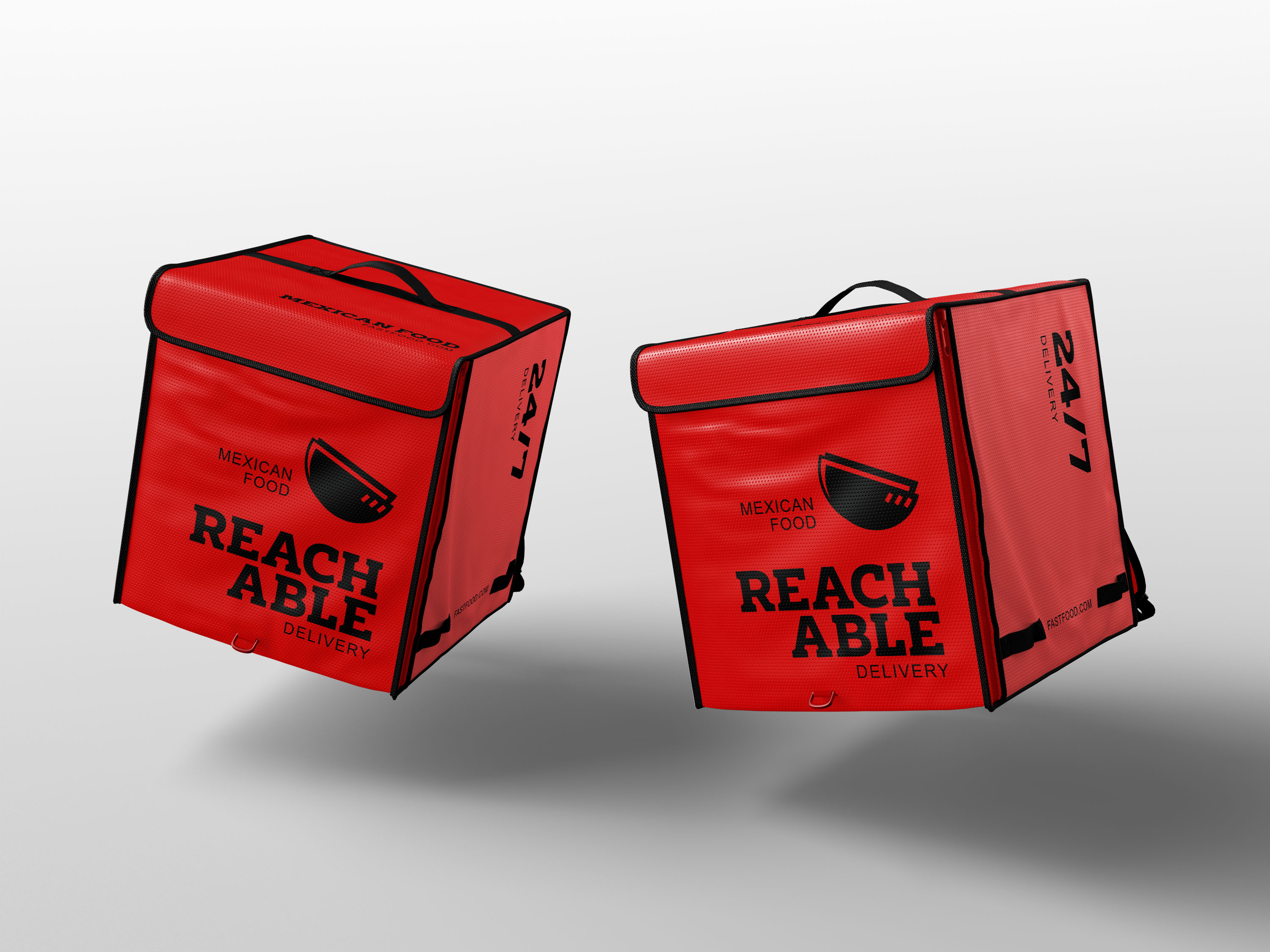 宅配袋の角度面図