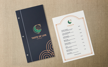 Two Restaurant Menus, One Hard Cover